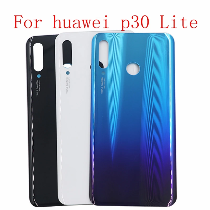 P30 Lite чехол для батареи для huawei P30 Lite Задняя стеклянная задняя крышка Корпус чехол+ клейкая наклейка Запасная часть
