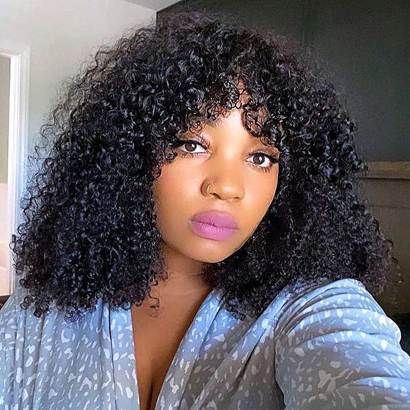 

Natural Color Kinky Curly Lace Part Wigs Brazilian Remy Human Hair L/T Part Lace Wigs 6-12In Deep Part Lace Wigs 150% EUPHORIA