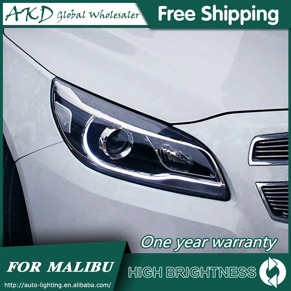 AKD автостайлинг для Chevrolet Malibu фары 2012 2016 светодиодный ные DRL Биксеноновые линзы