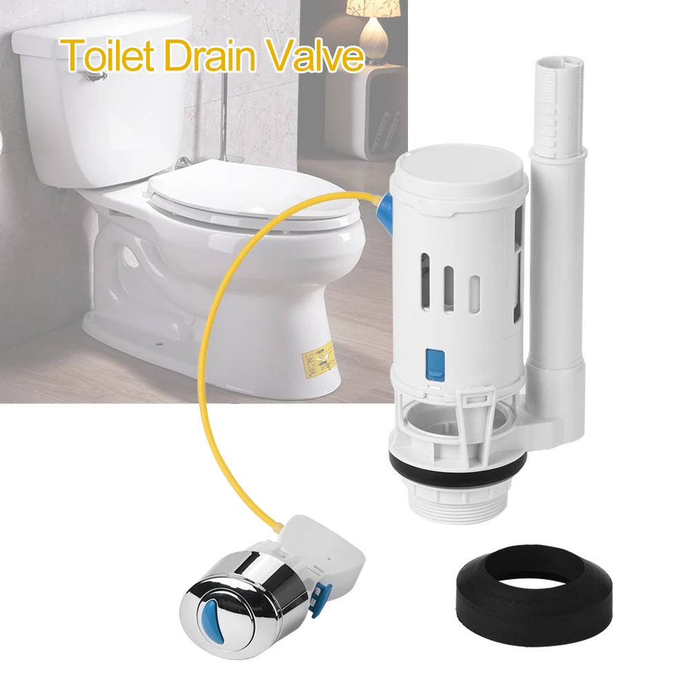 

ABS Toilet Fitting Push Button Dual Drain Flush Valve Water Tank Accessory Two adjustable gear flush design