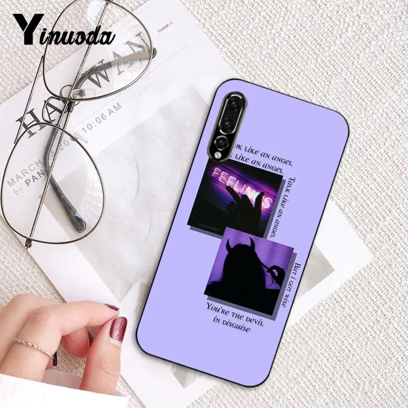 Yinuoda Лавандовый фиолетовый цвет тематический узор чехол для телефона huawei P9 P10 Plus