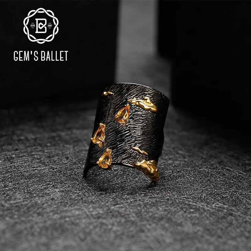 

Женские кольца ручной работы, из серебра 925 пробы, с изображением балерины облаков, морских ласточек, цитрина