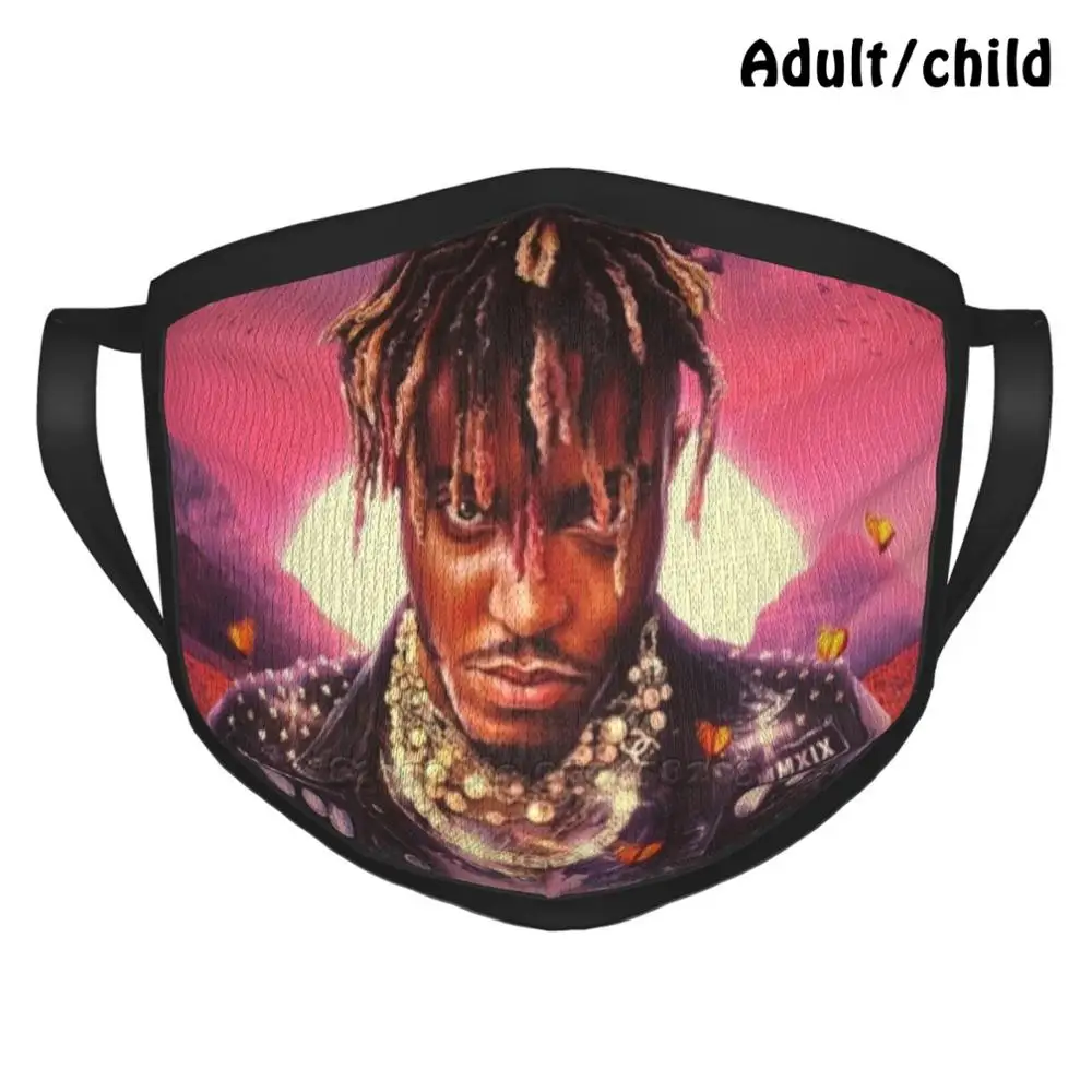 

Маска для лица, многоразовая, с забавным принтом Juice Wrld Legends