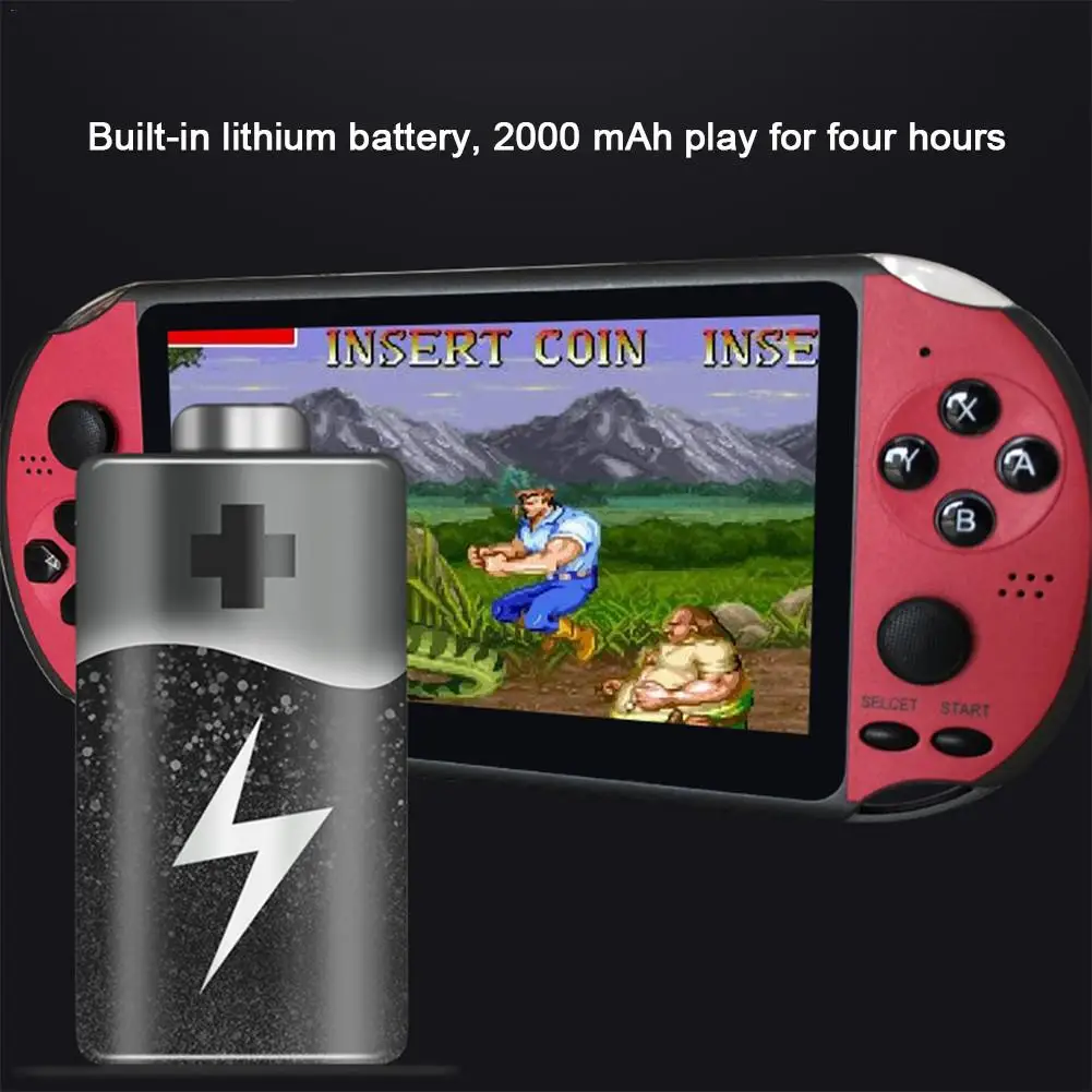 

5.1 inch Handheld Double Rocker Game Console Machine with 128-bit 8G Memory Card for X12pro Game Console Machine