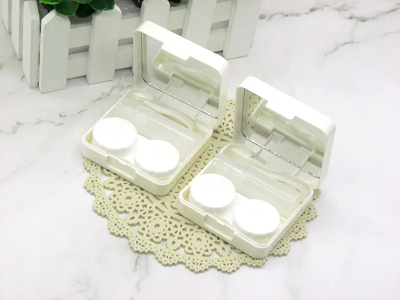 10 компл./лот квадратный для милых девочек контактные линзы коробка/сопутствующая