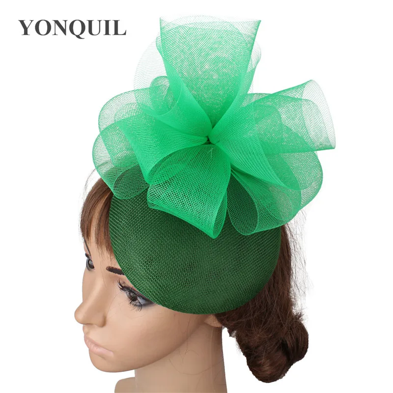 Женская Вуалетка для свадьбы зеленая шляпа вечеринки ужина коктейля гонки