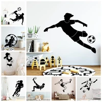 cartoon style football player wall sticker for kids baby room vinyl decals children bedroom room wall mural decoration chamber
