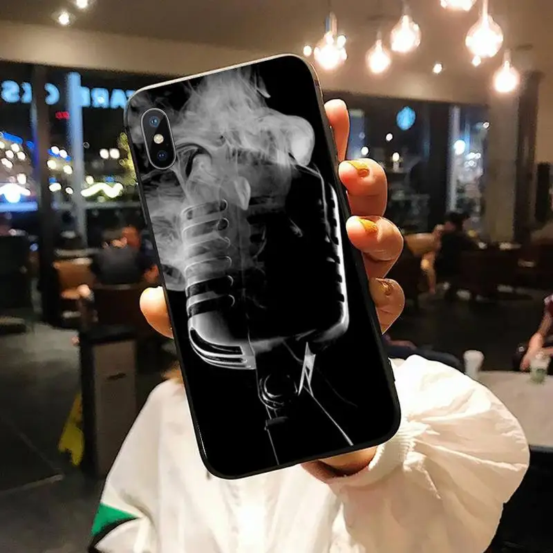 

DJ Radio fashion Note microphone Phone Case for iPhone 11 12 pro XS MAX 8 7 6 6S Plus X 5S SE 2020 XR
