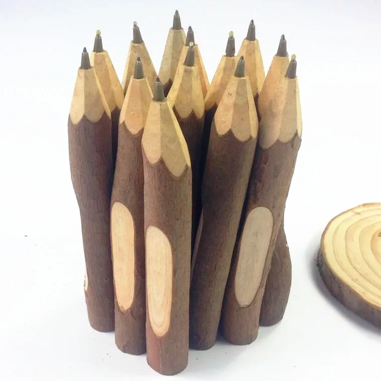 

2pcs/lot Vintage Handmade DIY Pine ballpoint pen novetly wooden gift roller ball pen penspinning luxury pen high quality