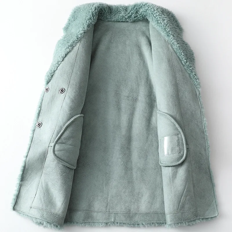 Autumn Elegant Wool Fur Sheep Shearer Coat Female Long Composite Fur Winter Wool Coat Women 2020 Fashion Jacket