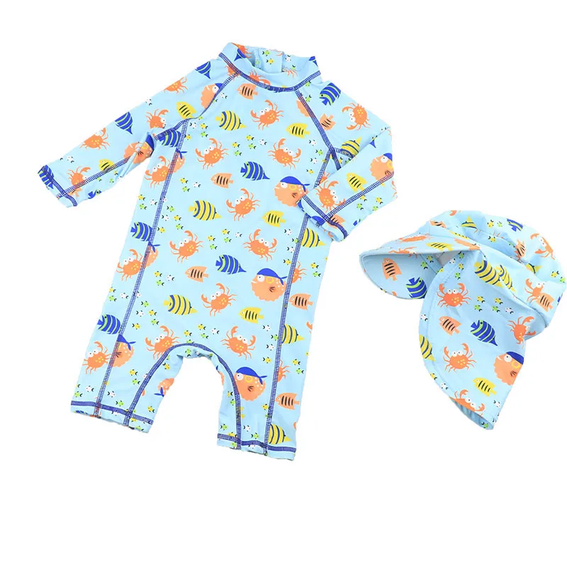 

and Kid's Baby Small Sun Protection Swimwear Quick-drying One-piece Children Large Swimsuit Suit Infant Surfing Sunshade Medium