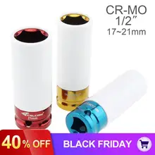 1/2 Inch Auto Car Repair Tool Set Tire Protection Socket Wrench Wheel Sleeve 3mm 17mm 19mm 21mm Steam Hardware Tools