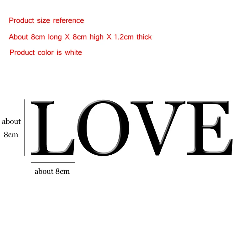 

8cm*8cm Romantic Wooden LOVE White Letters Wedding Party Decorations Marriage Love Wedding props Sign