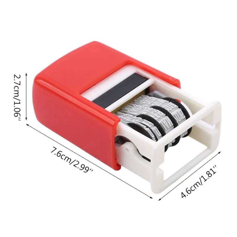 

DIY Date Stamps Self-return Ink Clear Stamp Eco-friendly for Home DIY Paper Work Scrapbook Shipping