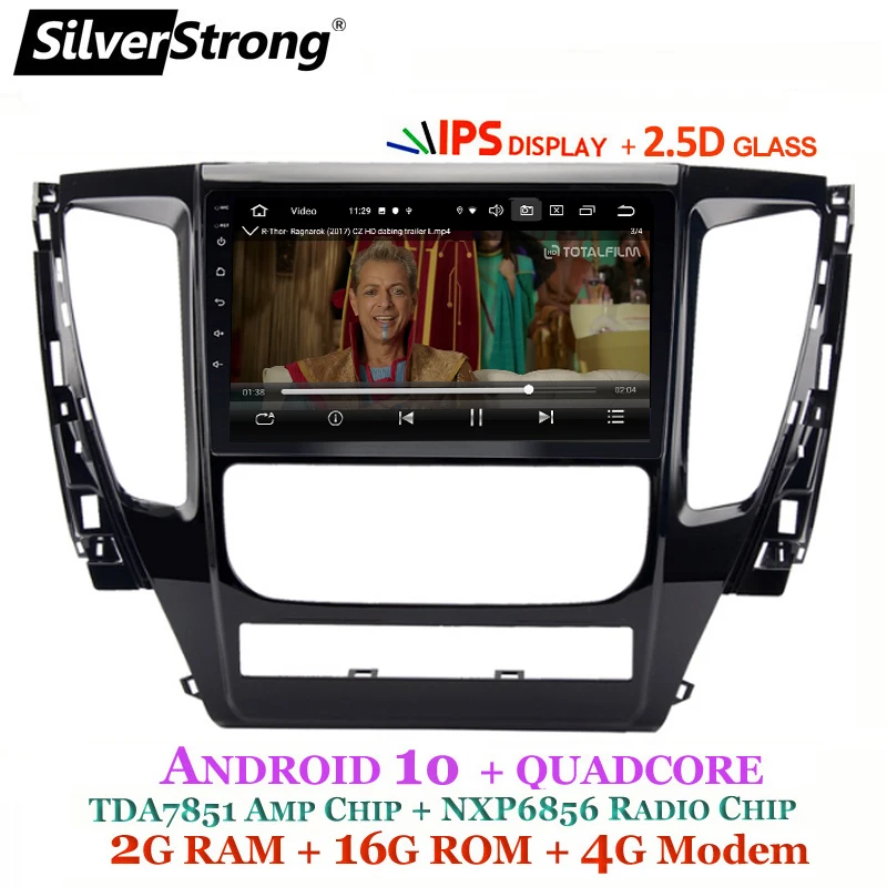 SilverStrong CARPLAY ips matrix Android10.0 4G модем Автомобильный gps для Mitsubishi Pajero 2018 + Радио RDS