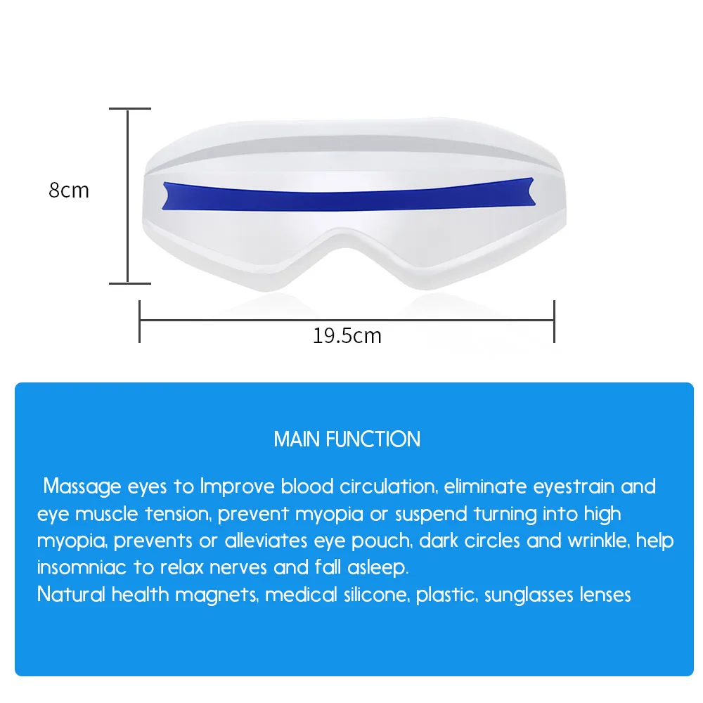 

Eye Massager Relieve Eye Fatigue Massager Vibration Relieve Eye Fatigue Protect Eyes Blue Stripes Eye Massager