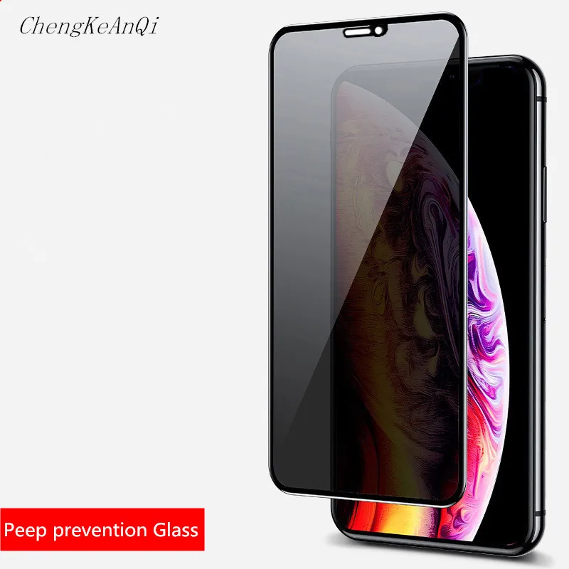 Изогнутое закаленное стекло с полным покрытием для iPhone 11 Pro Max 9H 5D антишпионская