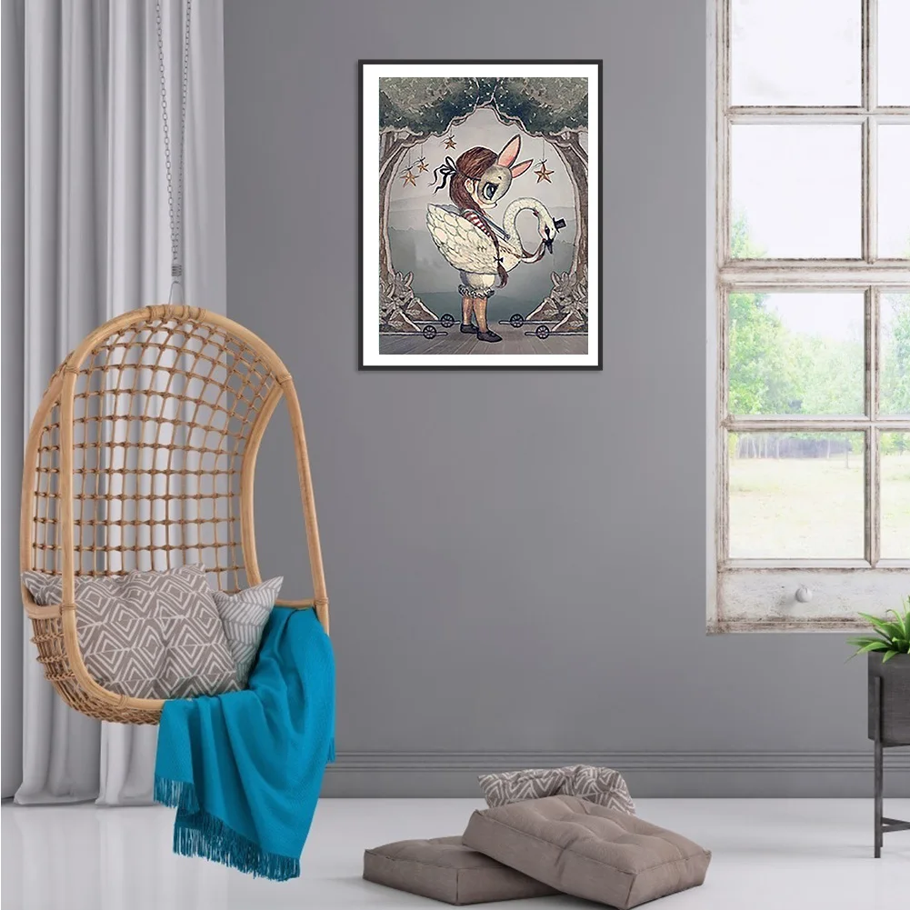 5D DIY творческая алмазная живопись кролик иллюстрация полное сверление рисунок