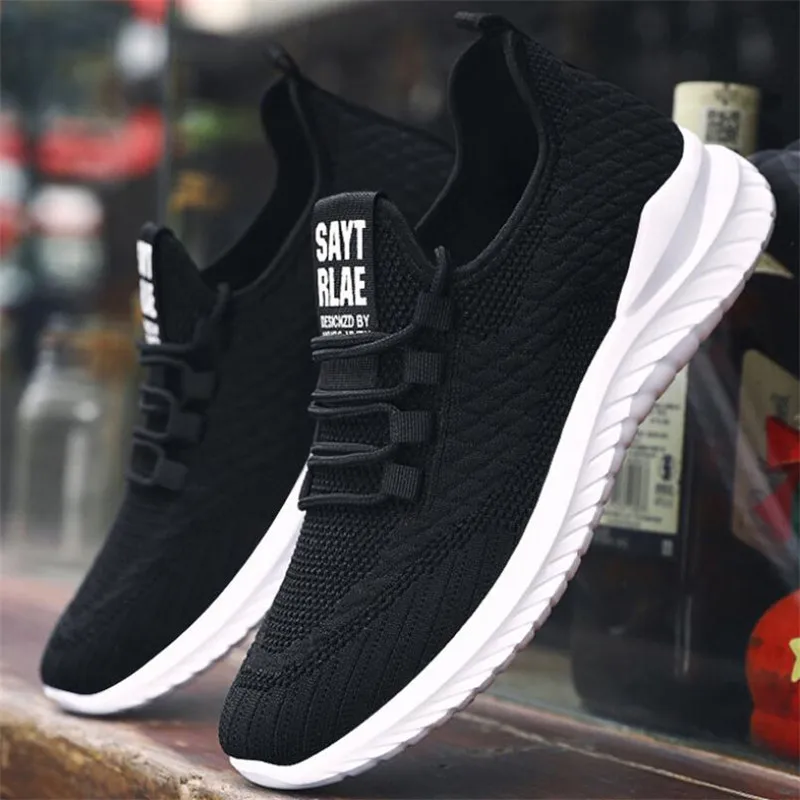 

Designer Casual men's shoes 2020 new men's flying woven breathable running shoes fashion casual comfortable men's sneakers shoes