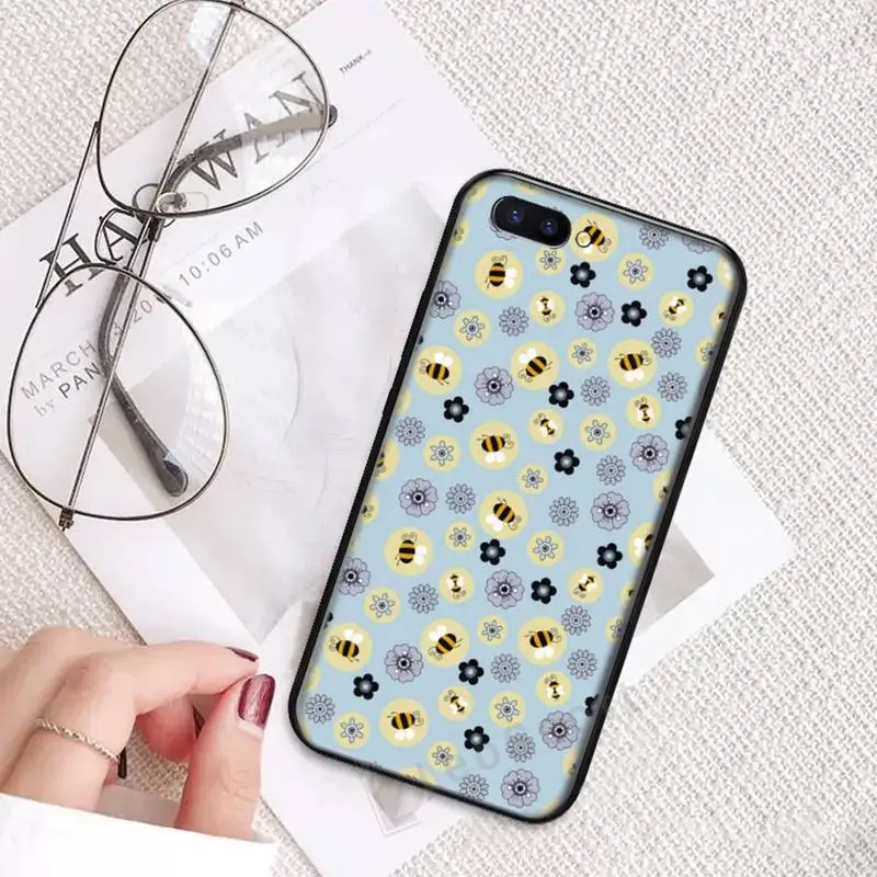 

bee flower animal plant cartoon Phone Case For OPPO R9 R11 R15 R17 RENO Realme S PLUS Normal 2z 3 5 C2 pro
