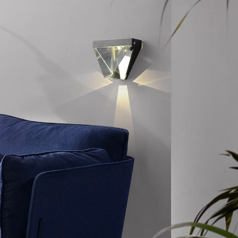 Постмодерн Хрустальный настенный светильник для гостиной прохода