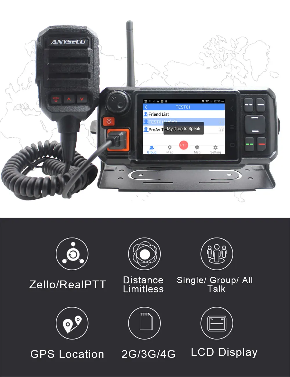 4G LTE сетевое радио N60plus W2plus Система Android ОЗУ + ПЗУ 1 Гб 8 MT6737M функция GPS работает с Zello