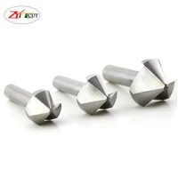 6pcsset 90 degree set hss chamfering cutter three edge chamfering drill reaming round hole trimmer countersunk head