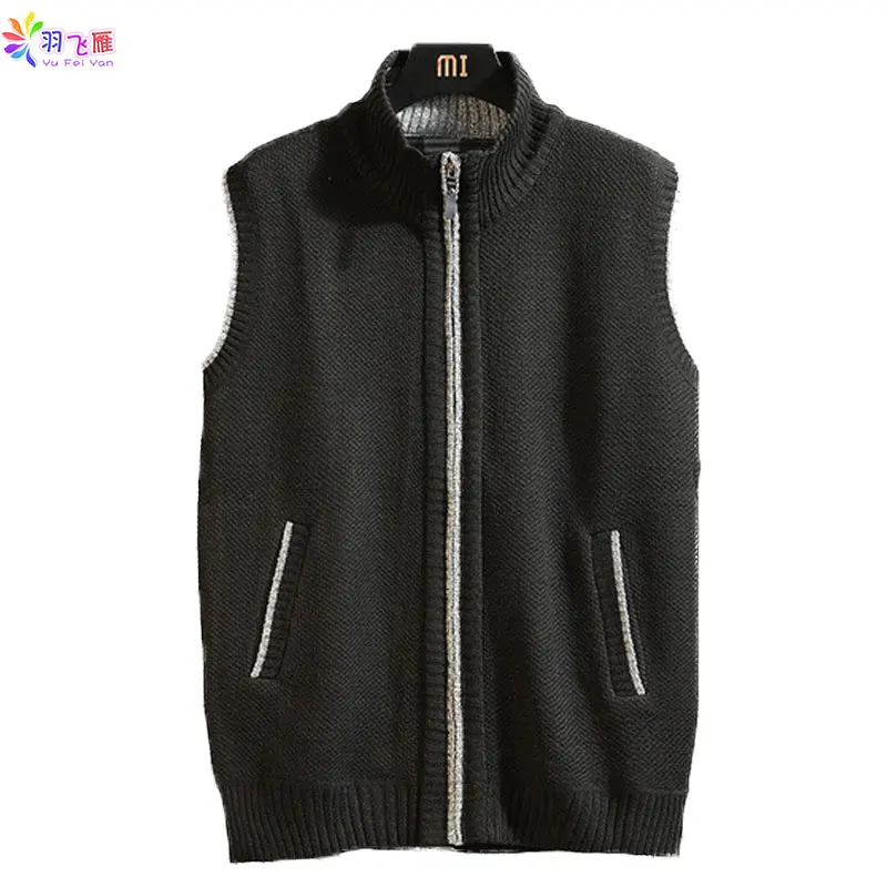 Осенне зимний мужской свитер без рукавов повседневный пуловер свитера жилет