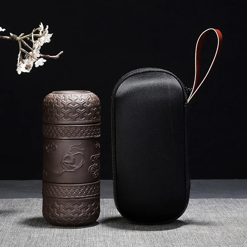 Вибрационная керамическая чашка для путешествий фиолетовый песок