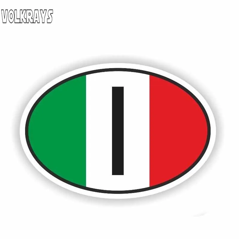 Volkrays креативные автомобильные Стикеры аксессуары с итальянским флагом и кодом