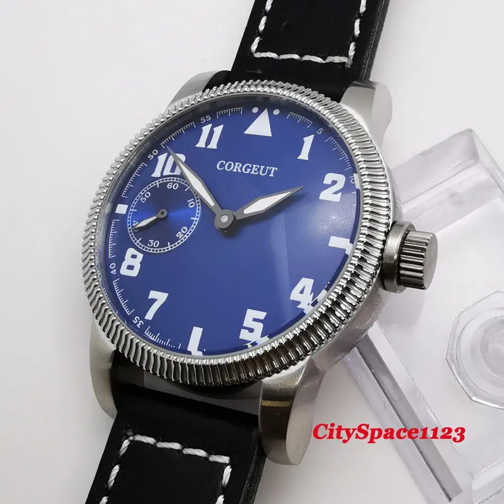 Мужские Водонепроницаемые механические часы с синим циферблатом 45 мм | Наручные