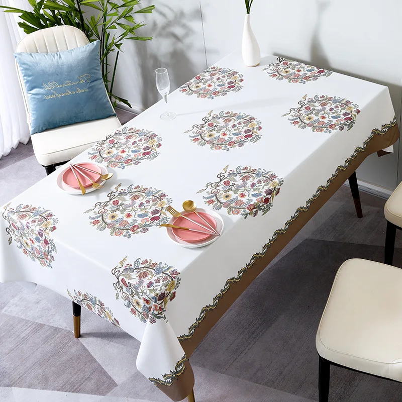 

PVC Waterproof Tablecloths Plant Pastoral Table Cloth Background Cloth Plastic Table Cloth Home Decor Manteles Toalha De Mesa