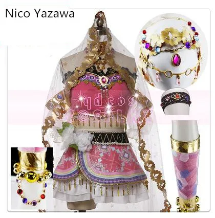Nico Yazawa Love live/карнавальный костюм для всех членов, костюм для косплея, арабское ночное Пробуждение Уми маки, униформа на Хэллоуин, праздничное платье - Цвет: Nico Yazawa