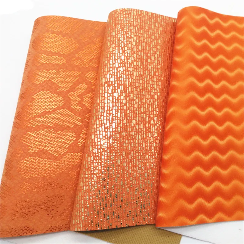 4 шт./компл. оранжевая блестящая виниловая ткань сочетающаяся с металлическим