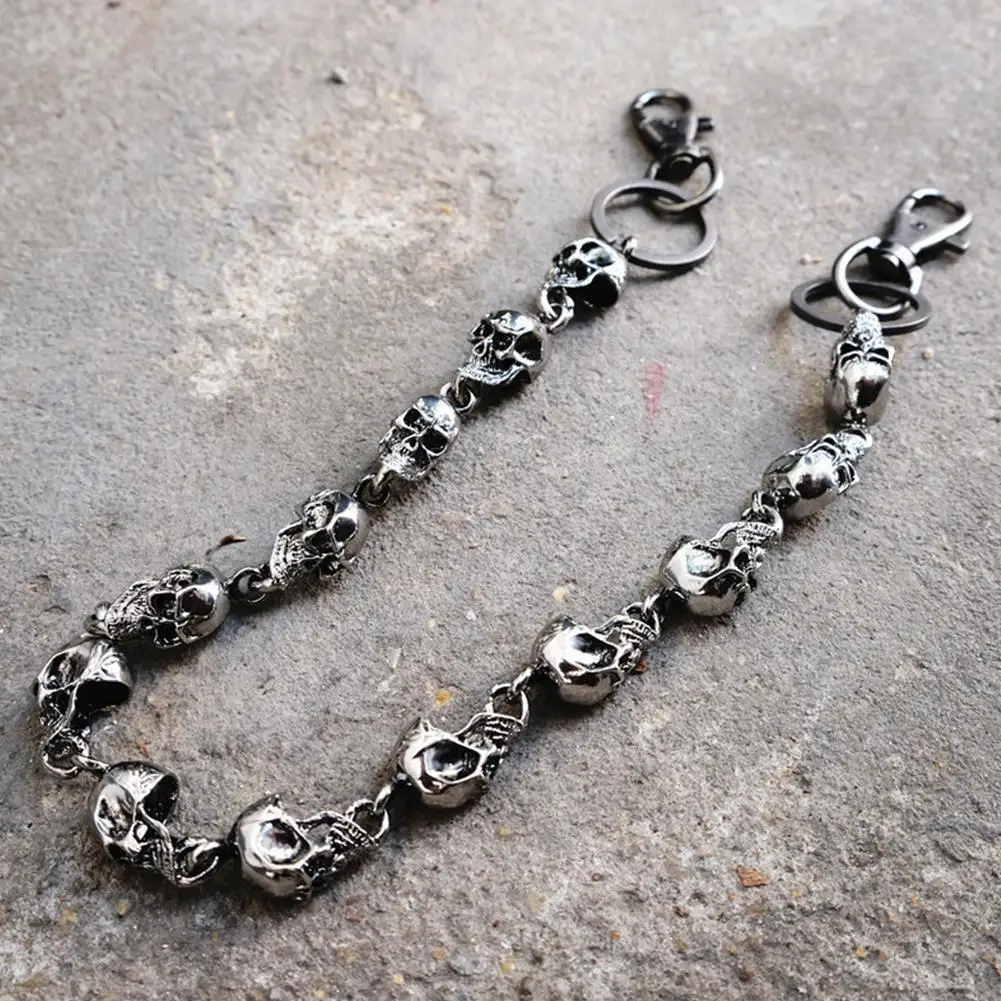

Fashion Domineering Punk Metal Skull Pants Chain Waist Chain Key Chain Men's Rock Party Biker Jewelry Trendy Accessories