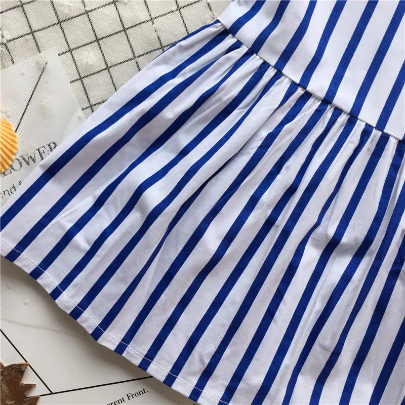 Tonytaobaby летнее новое платье в полоску для маленьких девочек |