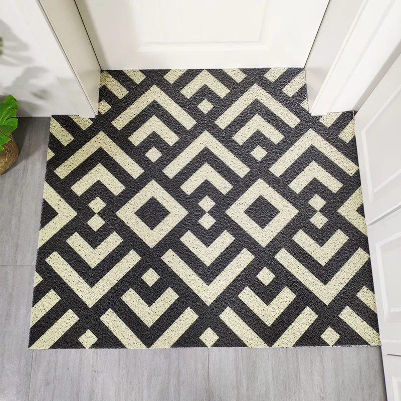 Современные абстрактные diy коврики для дверей геометрические проволочные петли