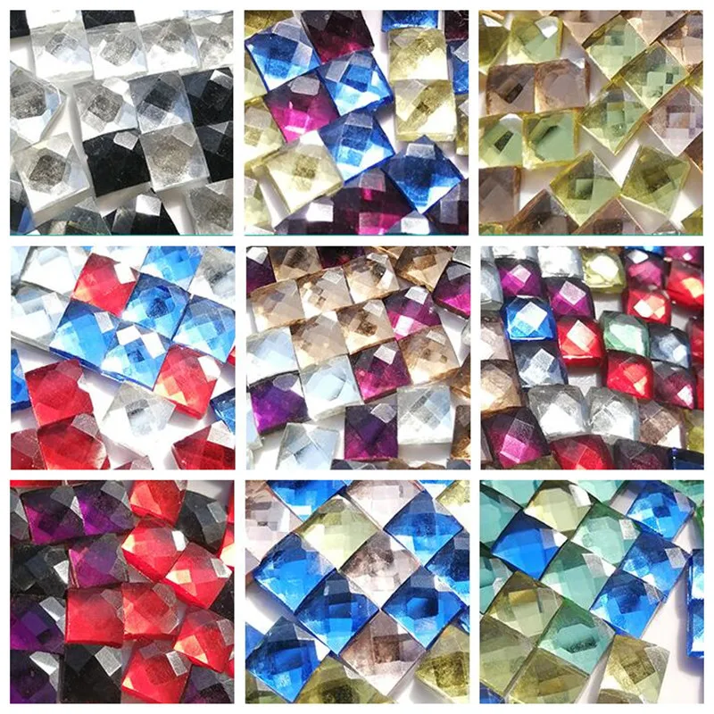 70 г/упак. прозрачная квадратная стеклянная мозаичная плитка для