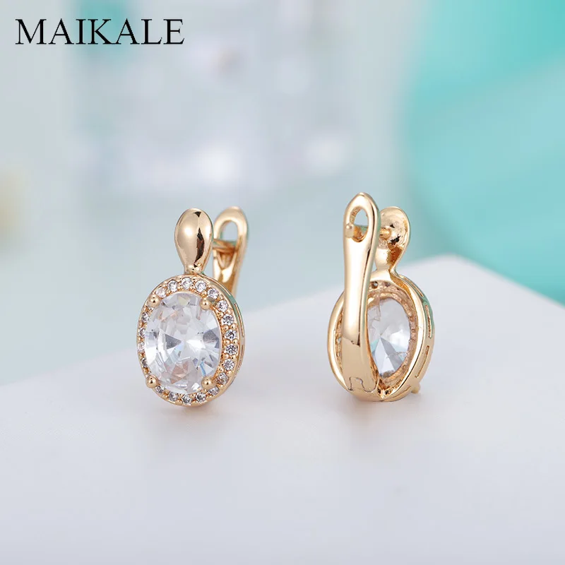 Женские круглые серьги подвески MAIKALE роскошные золотистого/серебристого цвета с