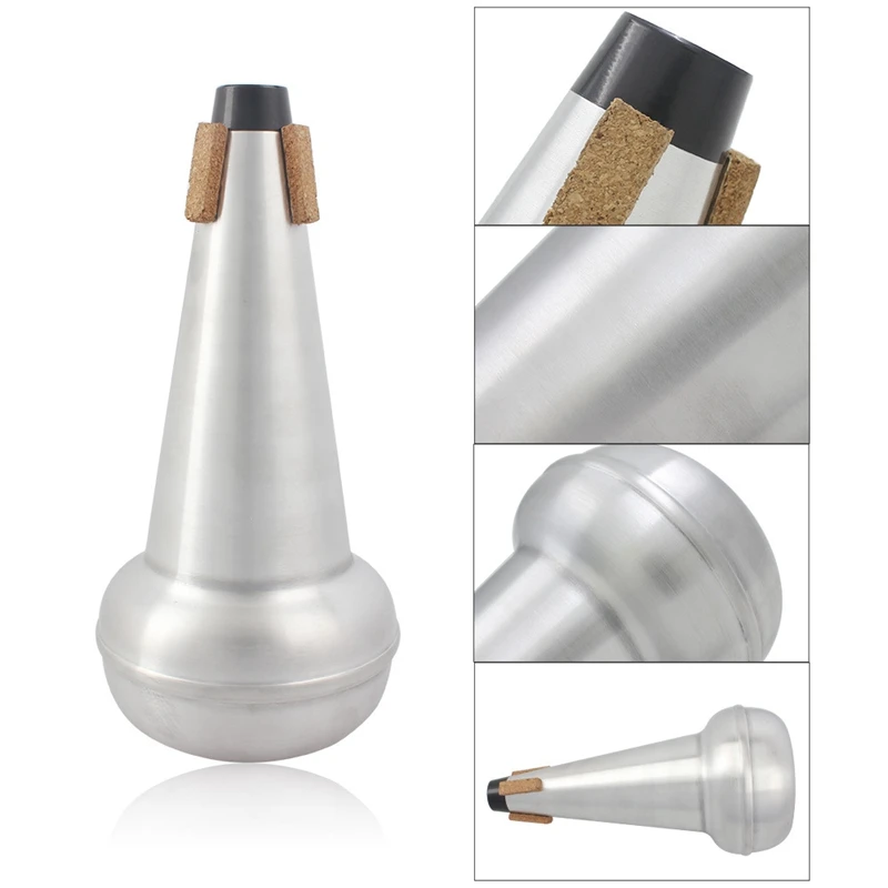 

1Pc Light-Weight Practice Trombone Straight Mute Silencer Sourdine Aluminium For Alto Tenor Trombone Silver