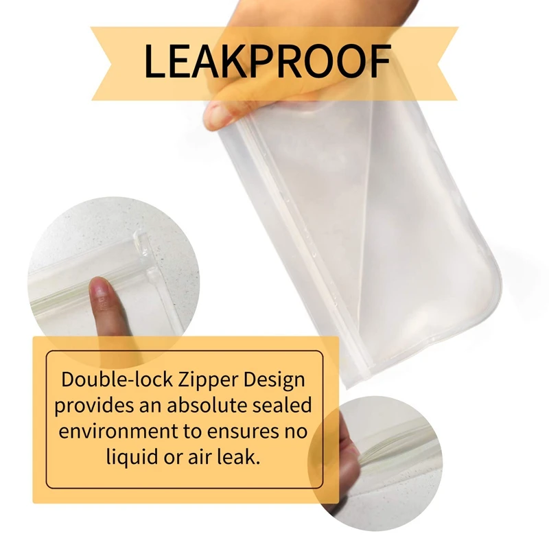 Многоразовые сумки для хранения (12 упаковок) 2 галлона и 5 сэндвич-пакетов обеда