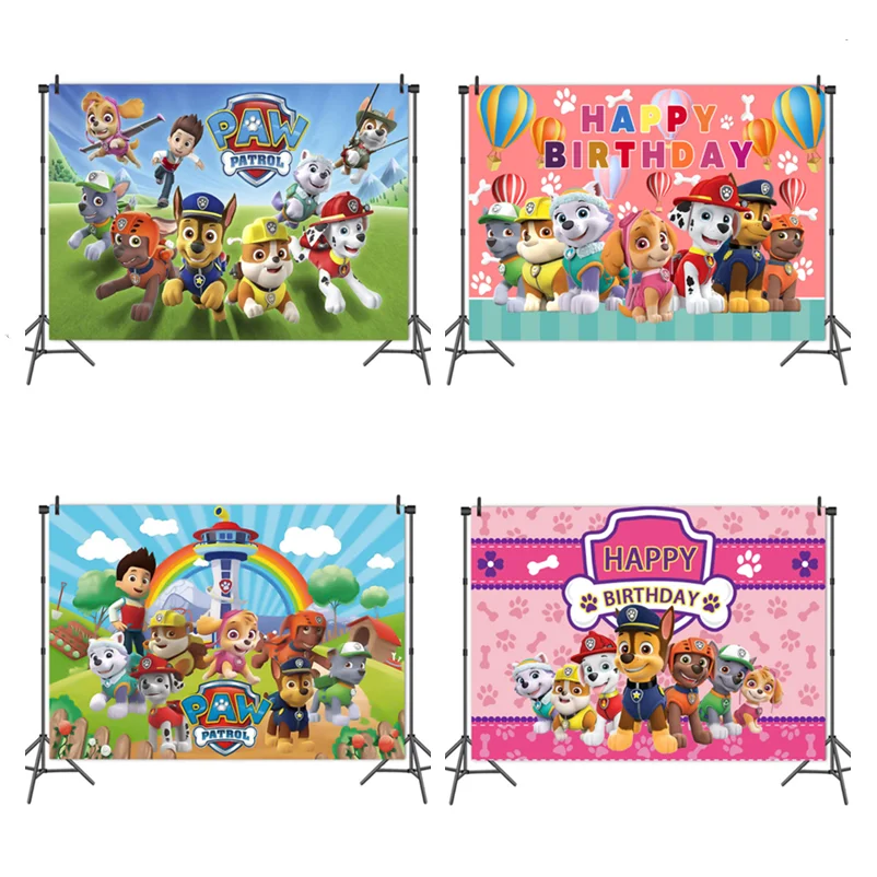 Фон для вечеринки &quotЩенячий патруль&quot &quotЧейз Маршалл Скай&quot постер на день