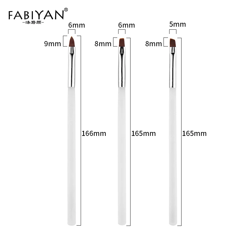 Clear Nail Art Liner Полоса Ручка Живопись Цветок Акриловых УФ-Гель Лак 3D Советы Дизайн Инструменты Рисования DIY 3 Шт. Маникюрный ногти о Набор кисточки для маникюра ершик дизайн ногтей - Цвет: Clear