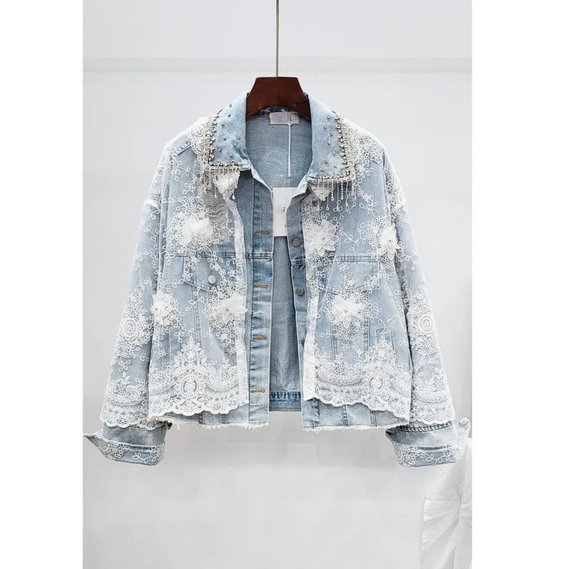 

Streetwear Style Women's Denim Jacket Coat Elegant Jeans Outwear Female Spring Autumn Casual Loose Cowboy Outwear Befree Tops