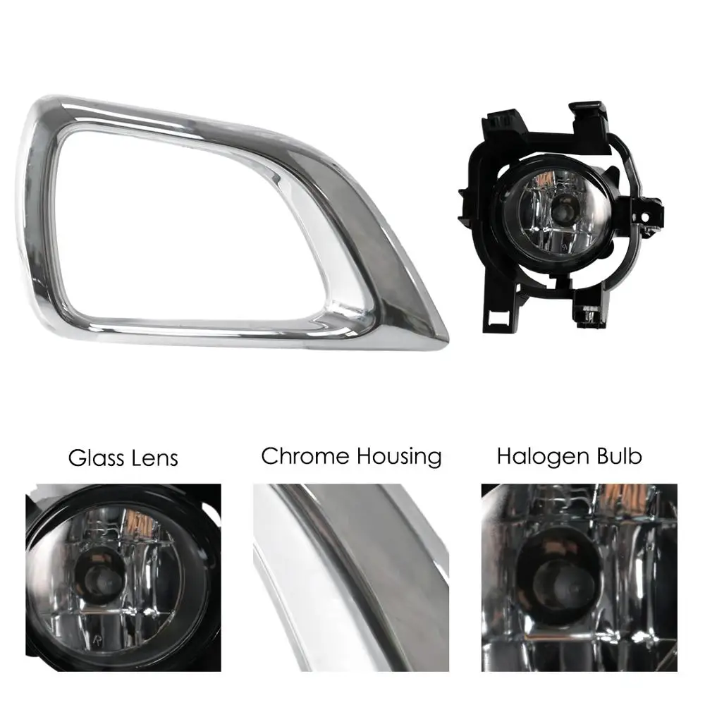 Magic ColorM 2PCS Car Spot Front Bumper Light Fog Lamp Chrome For Nissan Navara 2014-2016 NP300 D23 2015 2WD 4WD |