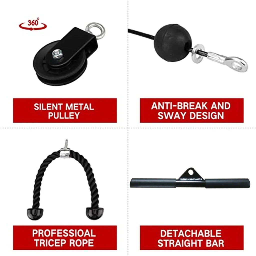 Фитнес Ролик DIY Кабель Машина крепления Системы Arm бицепс Трицепс Blaster руки