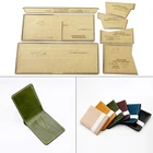 Короткий бумажник сделай сам, акриловый шаблон, кожаная сумка для удостоверения личности и банковских карт, узор из крафт-бумаги, товары для рукоделия, инструмент для узора ручной работы