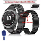 Браслет для наручных часов Garmin Fenix 5X 5 5Plus 3 3HR 6 6X 6xpro, браслет из нержавеющей стали и титанового сплава Easyfit, 26 22 мм