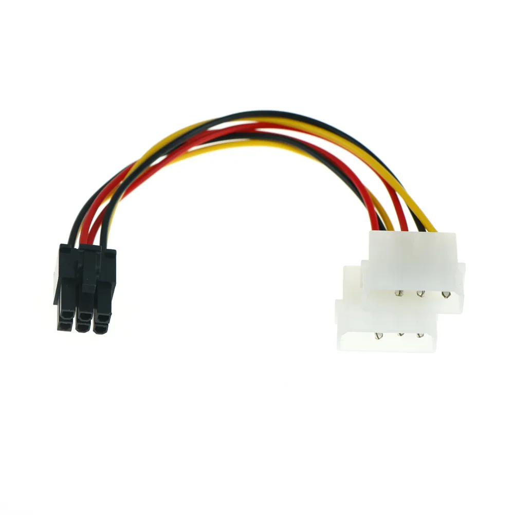 

2 шт., адаптер питания Molex-6 Pin PCI-E ATX для видеокарты