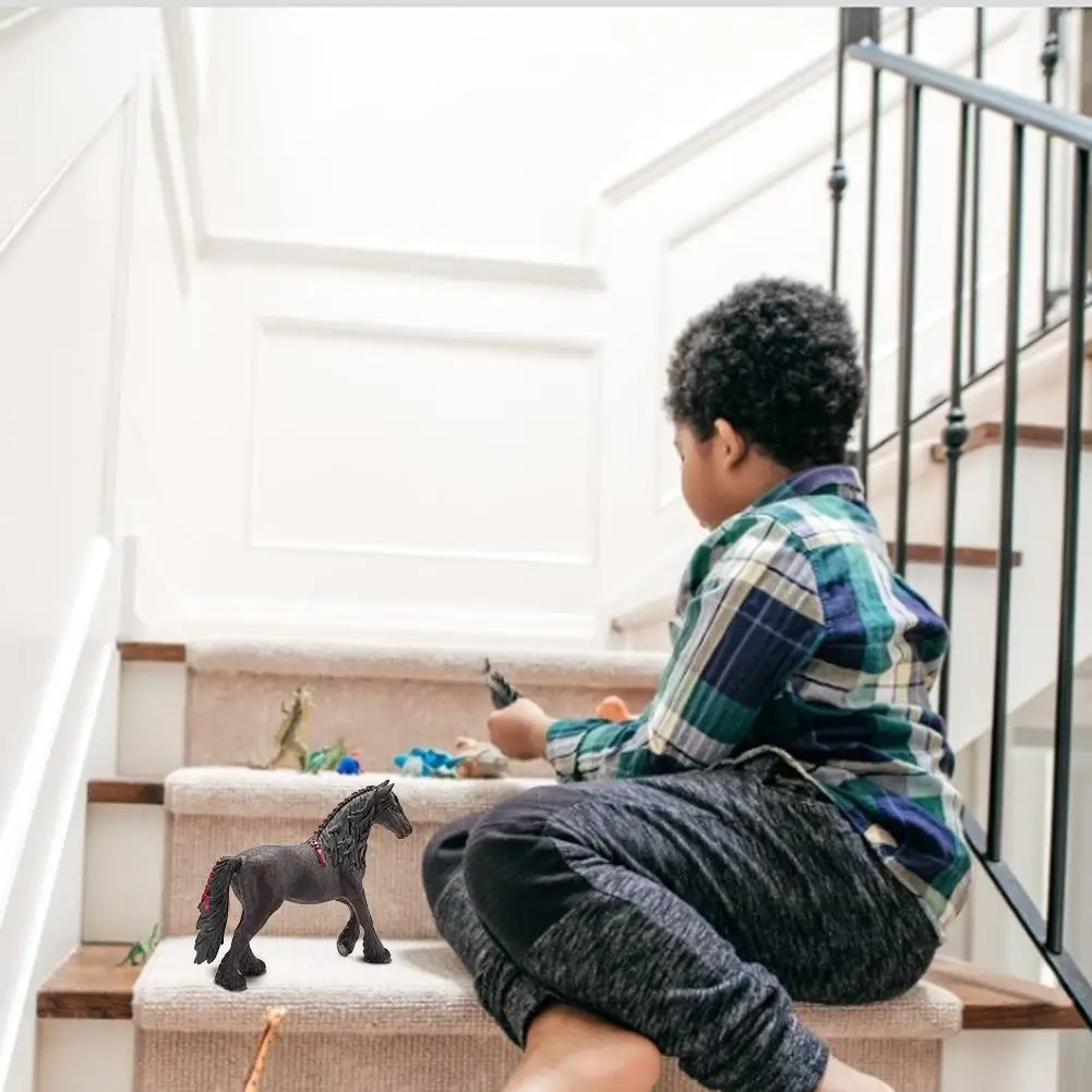 5 дюймов ПВХ лошадь клуб фризская кобыла игрушка для дома офиса украшение стола